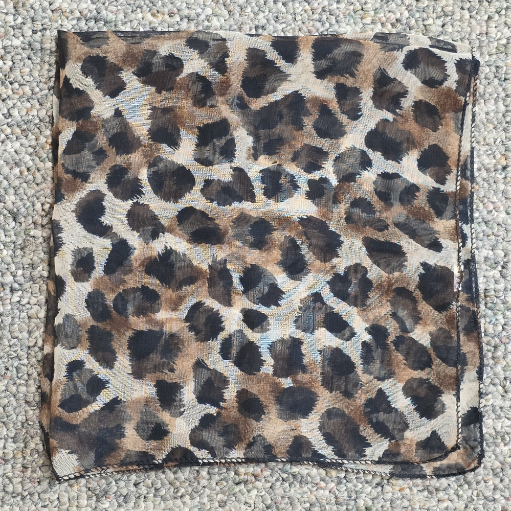 Anthropologie "Gone Wild" Leopard Print Neck Scarf